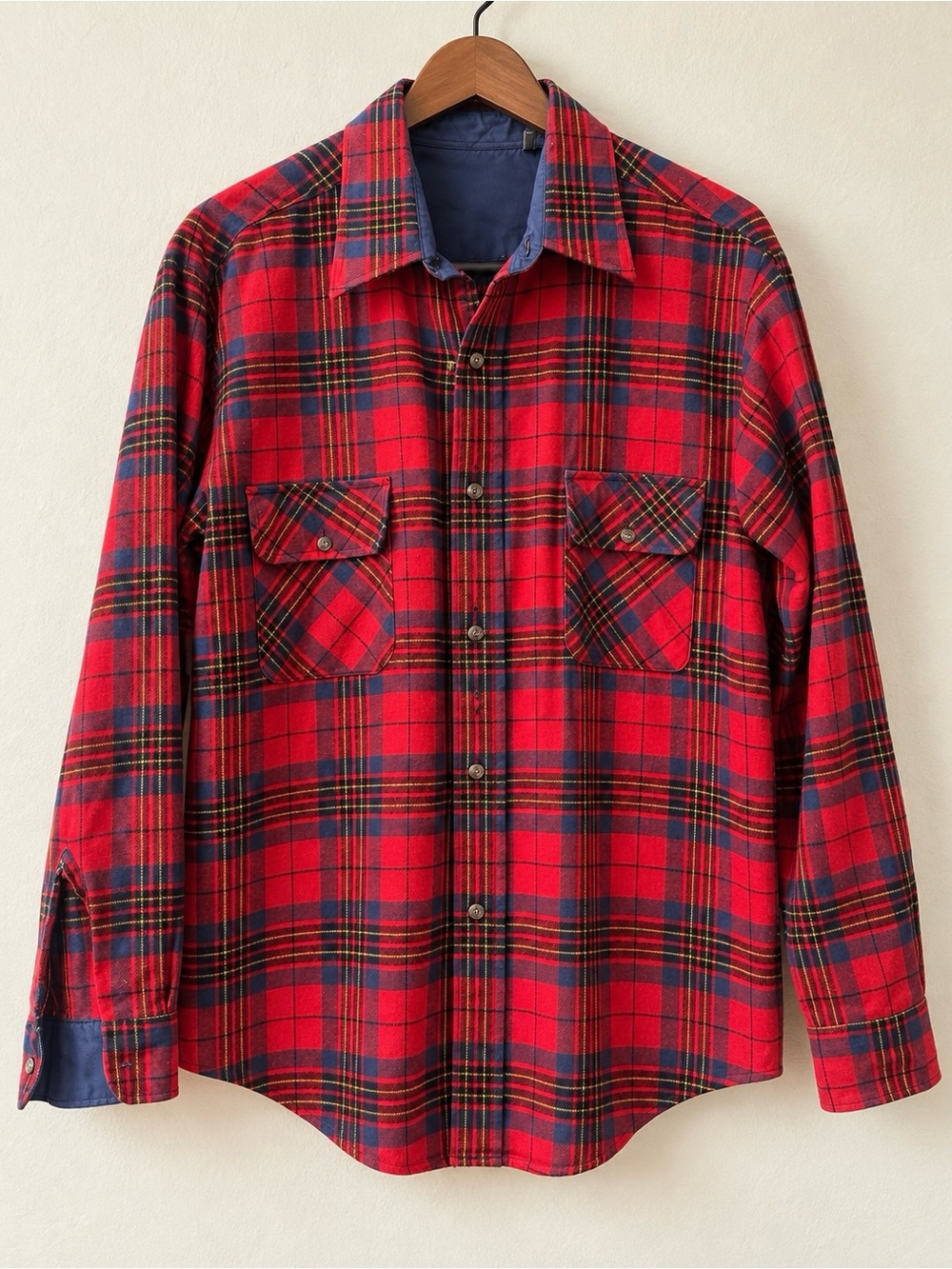Source Unknown Red Plaid Button-Down Shirt